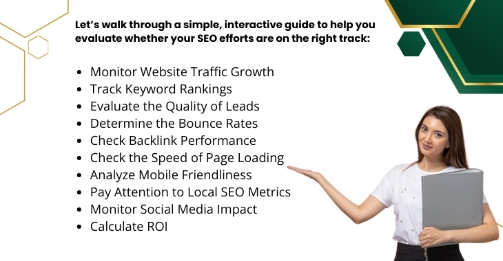 Let’s walk through a simple, interactive guide to help you evaluate whether your SEO efforts are on the right track